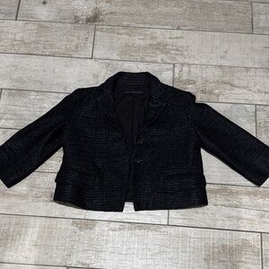 Robert Rodriguez Midnight Black Textured Blazer